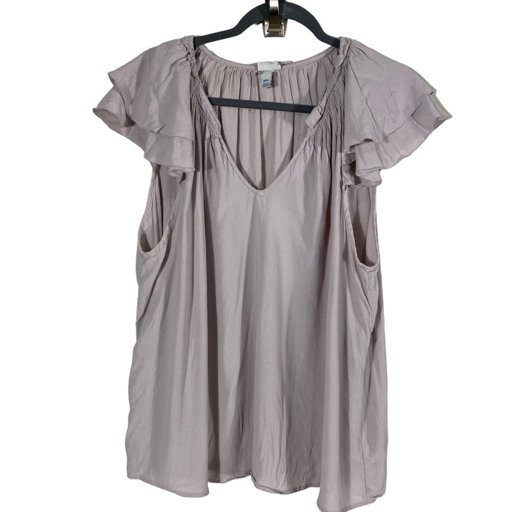 A New Day Violet Ruffle Top XXL
